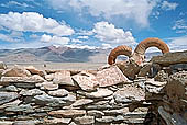 Ladakh - cairn of graved stones close to Tso Kar 